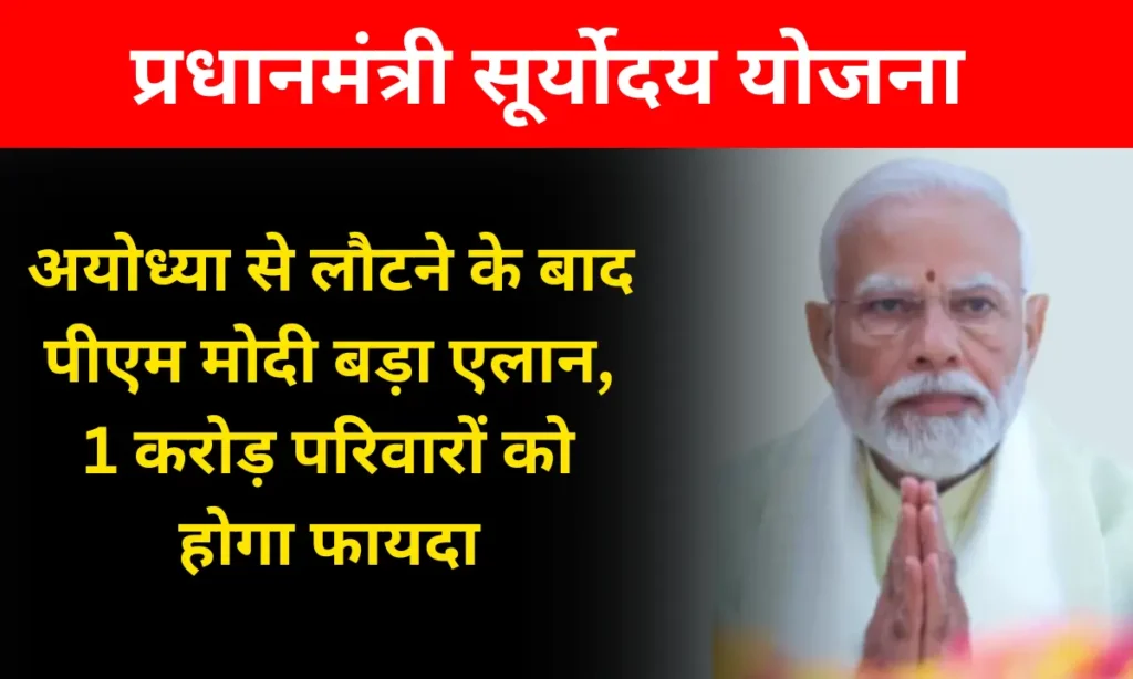 प्रधानमंत्री सूर्योदय योजना 2024